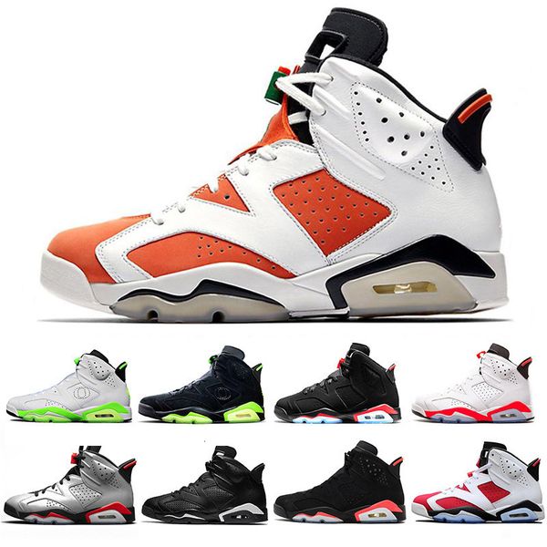 

2019 6 6s orange mens basketball shoes infrared 3m reflect carmine unc gray green black outdoor sports designer shoes size 13