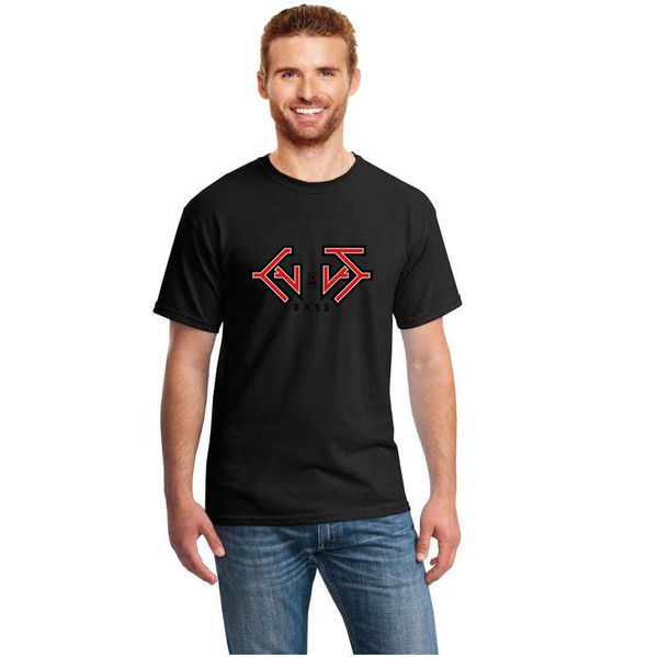 

печать cult of the bass t рубашка с коротким рукавом мужская футболка crew neck новизна tshirts homme tee top, White;black