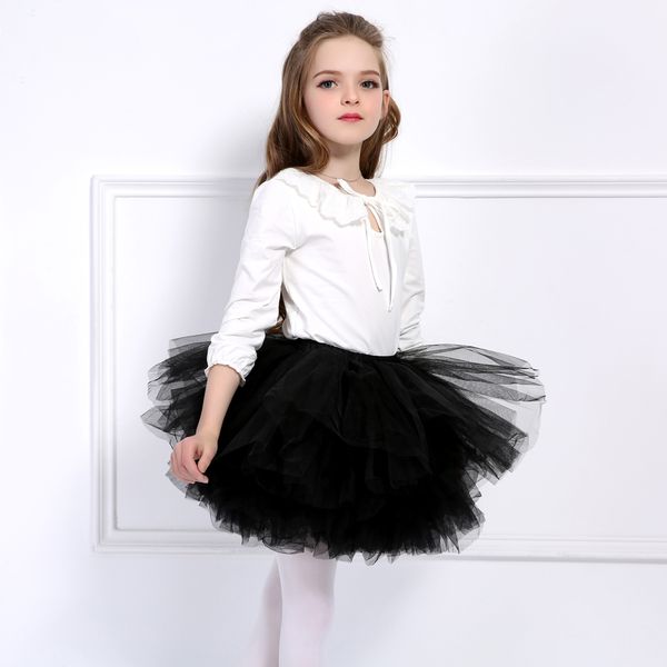 Moda meninas tutu super fofo 6 camadas anágua princesa ballet dança tutu saia crianças saia chritsmas crianças roupas