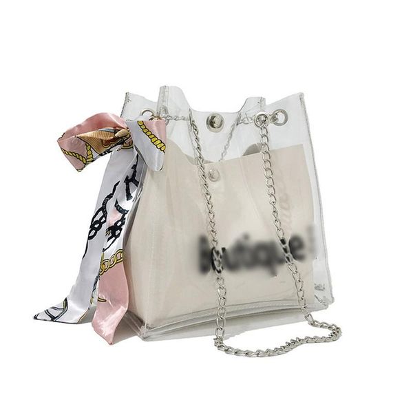 

2019 korean version of the bag sweet scarf transparent features small fresh mother-in-law multi-function back