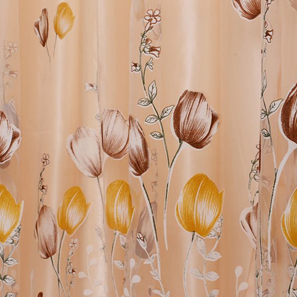 

tulip flower sheer window curtain beads tassel door scarf drapes valance