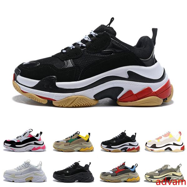 

designer paris 17fw triple s sneakers for men women black red white green casual dad shoes tennis luxury increasing shoe 36-45