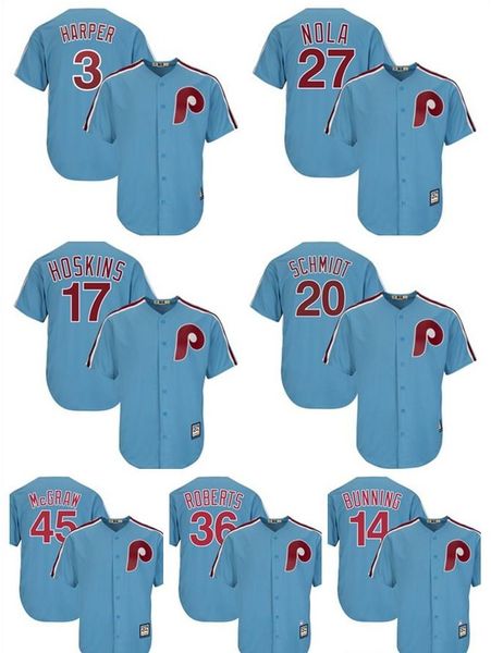 

3 bryce harper 17 rhys hoskins 27 aaron nola baseball jerseys flex cool base retro mesh, Blue;black