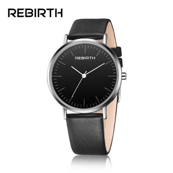 

rebirth 2018 fashion wrist watch men women watches brand famous quartz watch male female clock montre femme, Slivery;brown
