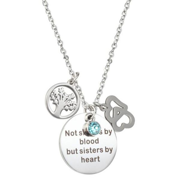 

fashion birthstone pendant necklace for women girls jewelry friendship gift inspirational jewelry, Silver