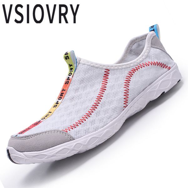 

vsiovry summer men water aqua shoes for women outdoor breathable mesh sneakers lightweight sport shoes krasovki big size 35-47