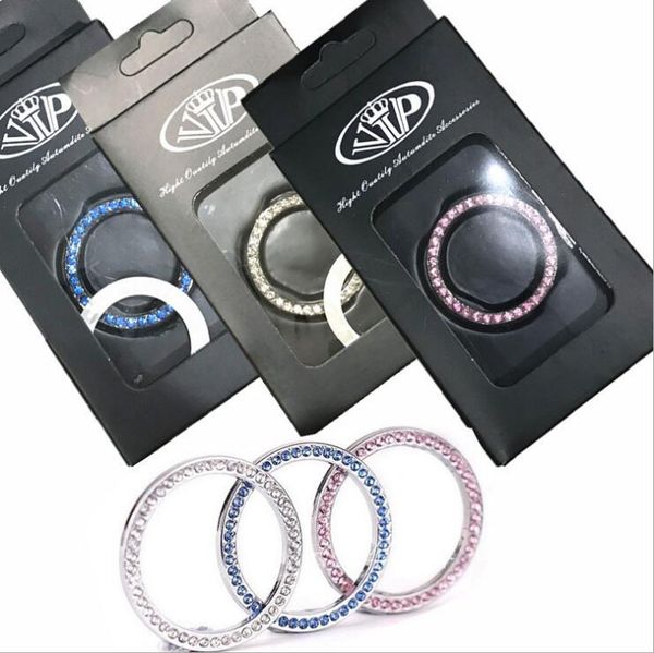 

Fa hion cry tal rhine tone decor car engine tart key ring tart ignition button ticky ring ticker