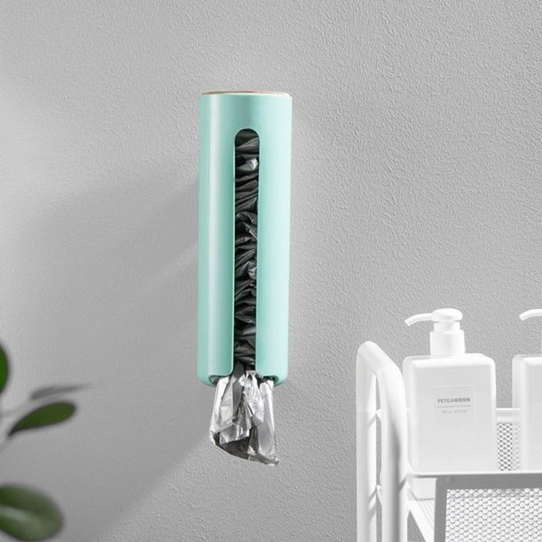 

wall-mounted plastic garbage bag storage box kitchen sundries finishing box bathroom storage holder shoe cover organizer