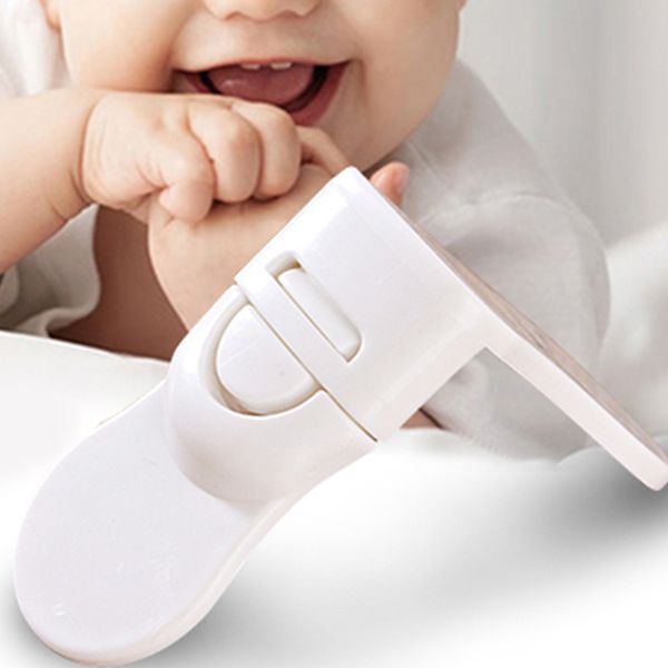 

10 pcs/lot drawer door cabinet cupboard closet safety locks baby kids children safety care plastic locks buckles securite enfant