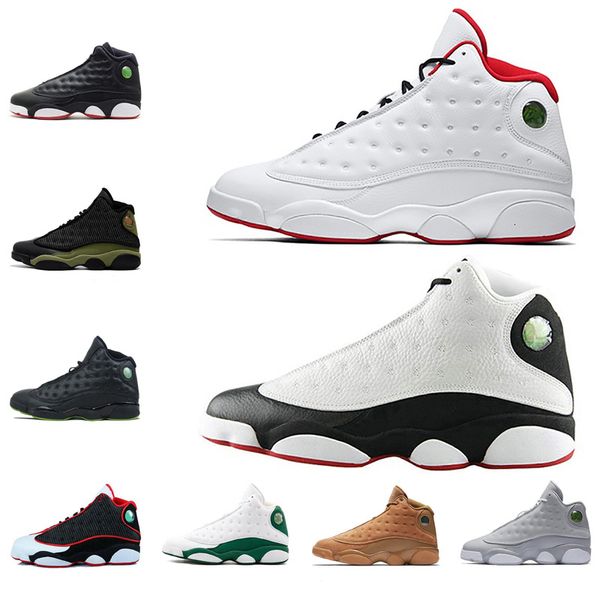 

wholesale 13 men basketball shoes bred playoffs chicago ray allen basketball shoes 13s men sneaker nakeskin jordan retros us 7-13