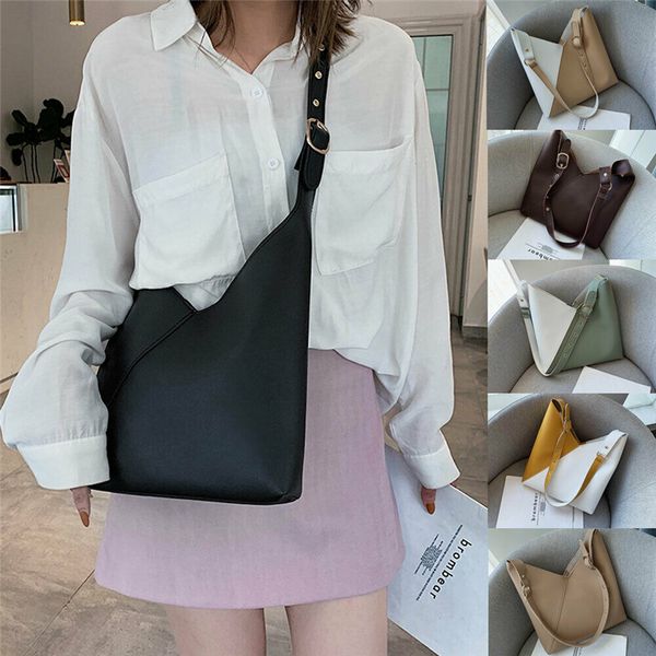 

ladies women pu handbag 2pcs/set leather shoulder messenger tote purse bag
