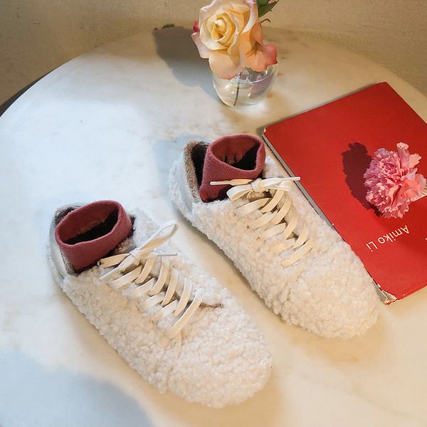 

round toe cross women's shoes loafers fur all-match female footwear autumn casual sneaker new small winter dress fall winter, Black