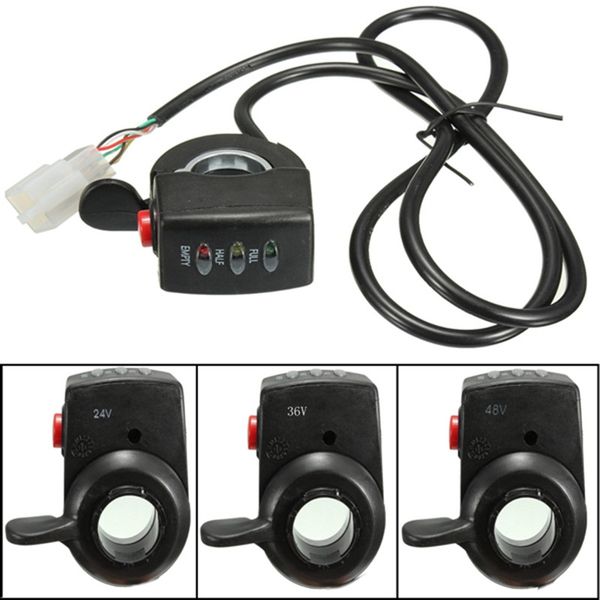 

24/36/48v e-bike electric car throttle 3 led indicator display button switch(6.5
