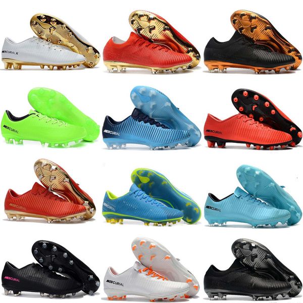 

new mercurial superfly fg cr7 501 soccer shoes ronaldo low ankle world football cristiano training sneakers size 39-46