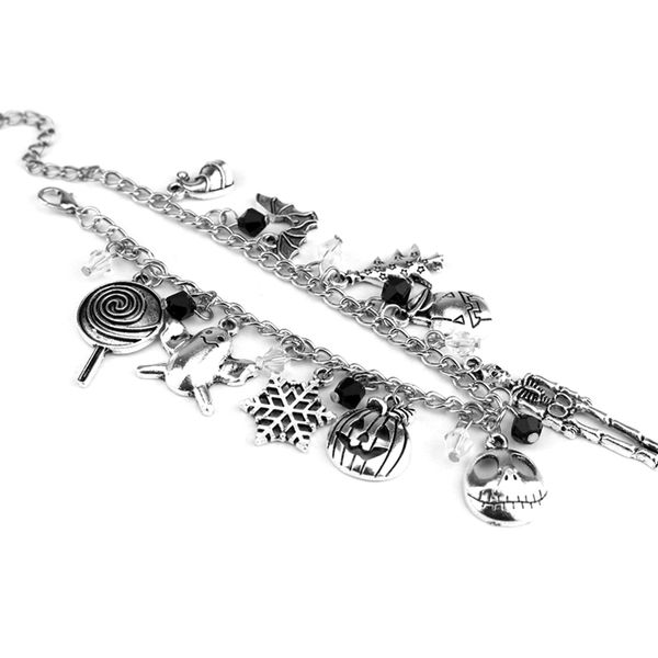 

2018 хэллоуин летучая мышь тыква браслет для мужчин женщин снежинки череп тыква браслет новая личность прохладный ювелирные изделия, Golden;silver