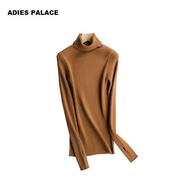 

женский свитер водолазка пуловер короткий тощий толстый низ тонкий свитер, White;black