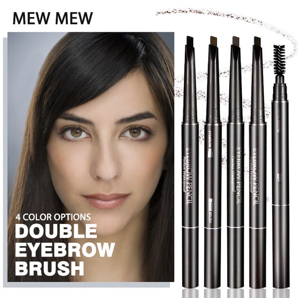 

mew mew waterproof natural long lasting 4 light colors hue eyebrow pencil in maquiagem profissional completa to eyebrow make up