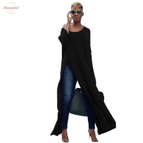 

2020 new style solid split women off one shoulder long sleeve ladies casual blouse tunic top, White