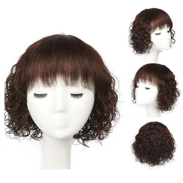 Short Human Hair Curly Wigs For Black Women Remy Straight Human