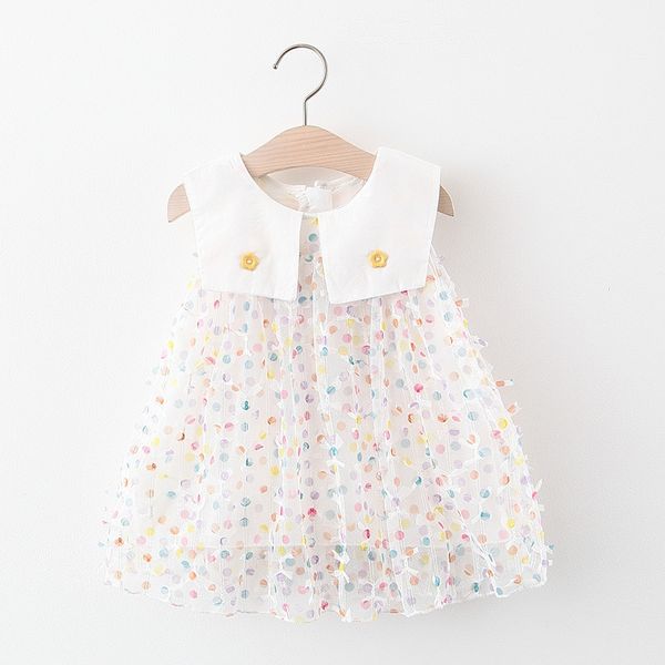 

2020 summer girls dress big lapel baby wear, Red;yellow