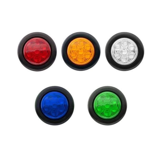 

4pcs car round side marker 24v lights truck 7 leds lights round trailer lamp