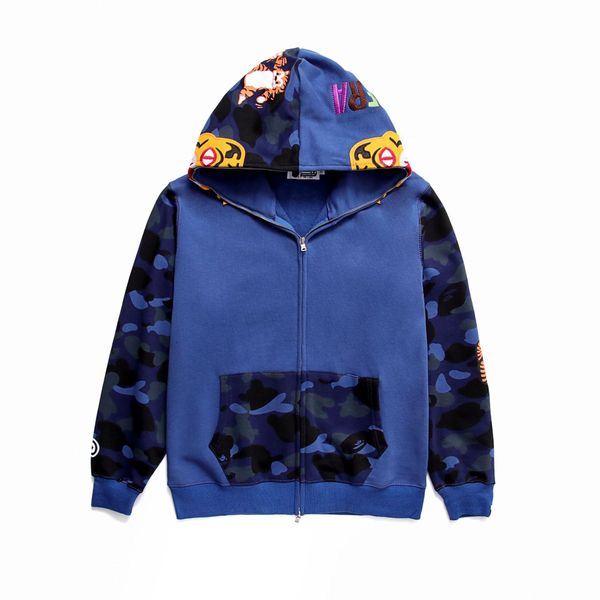 

2018 new style ape sweatershirt with logo box embroidered velvet sweater youth casual hooded coat fear of god outdoor wear justin bieber sal, Black