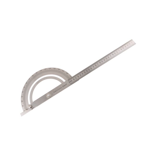 

stainless steel rotary protractor angle rule gauge machinist tool 0~300mm