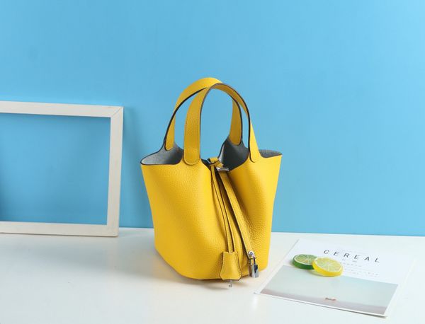 

leather bucket bag, leather simple soft handbag, large capacity handbag