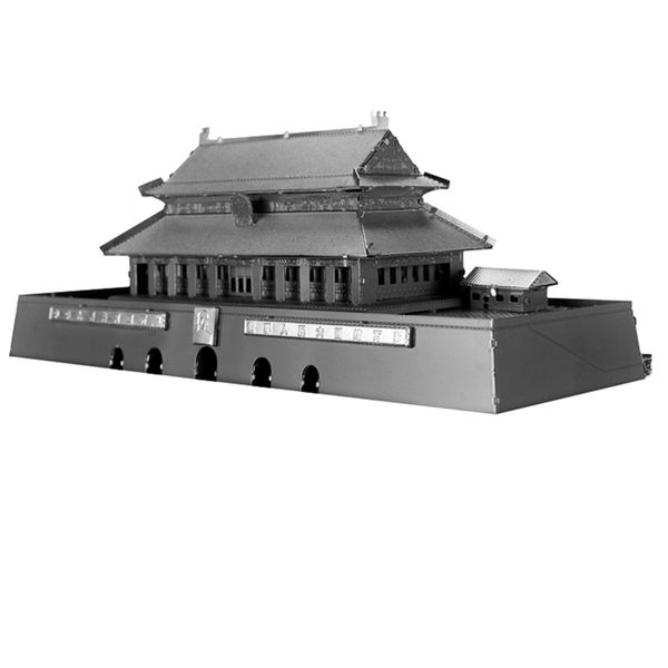 

chinese history architecture 3d metal puzzle jigsaw - tiananmen square building statue model toy home decor souvenirs