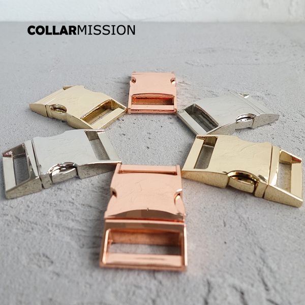 

10pcs/lot metal side release curved buckles durable hardware strong security lock dog cat collars diy parts zinc alloy 3 kinds, Black