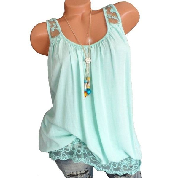 

ladies designer blouse woman plus size 5xl women lace blouses 2019 summer sleeveless tank vest ladies harajuku shirts, White