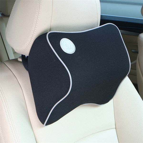 

1 pcs car pillow space memory fabric neck headrest car covers vehienlar plaid bone pillow seat cover headrest neck