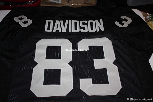 

retro ben davidson #83 custom style mitchell & ness jersey black stitching men's football jerseys rugby, Black;blue