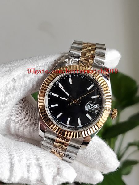 

selling luxury selling watch 41mm 126333 automatic watch papers stainless steel 2813 movement mens sapphire 18k gold two one steel strap, Slivery;brown