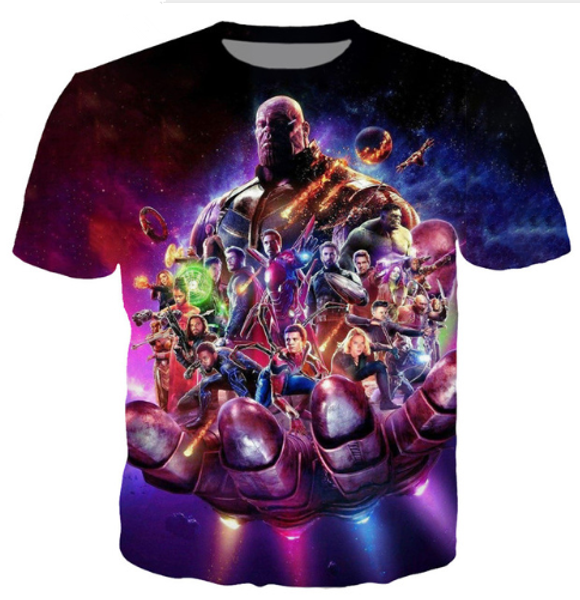 

new style movie marvel avengers end 4 fashion t-shirt women men summer 3d print short sleeve crewneck casual harajuku q529, White;black