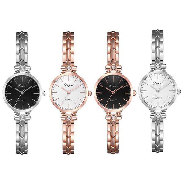 

2019 new fashion wristwatch simple casual quartz watch korean high-end ladies bracelet watch gifts for women, Slivery;brown