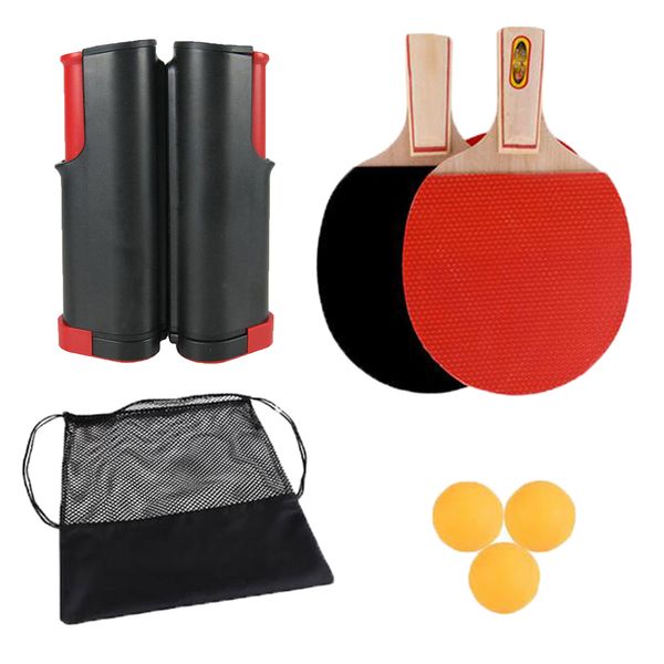 

2 player table tennis pong set includes 3 balls two paddle bats game park