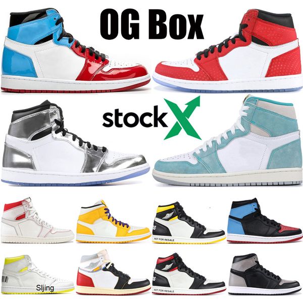 

og box 1 fearless obsidian mens basketball shoes spiderman unc multi color 1s chicago banned bred toe phantom men sport designer sneakers