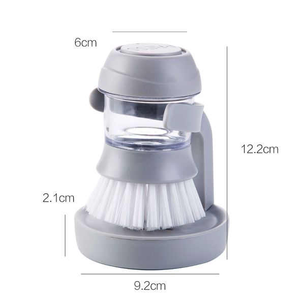 

2019 new household kitchen washing utensils pot dish brush with liquid washing soap dispenser pot brush dish brush cleaning