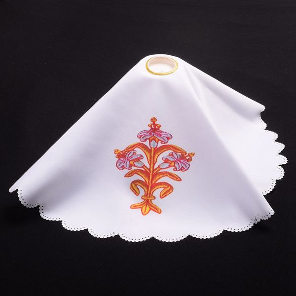

католическая церковь духовенство purificator алтарь ткань chalice veil цветок лилии printed pall обложка, Black;blue