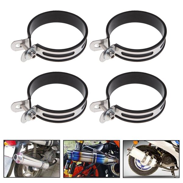 

4x motorcycle exhaust pipe muffler holder clamp for 100mm diameter