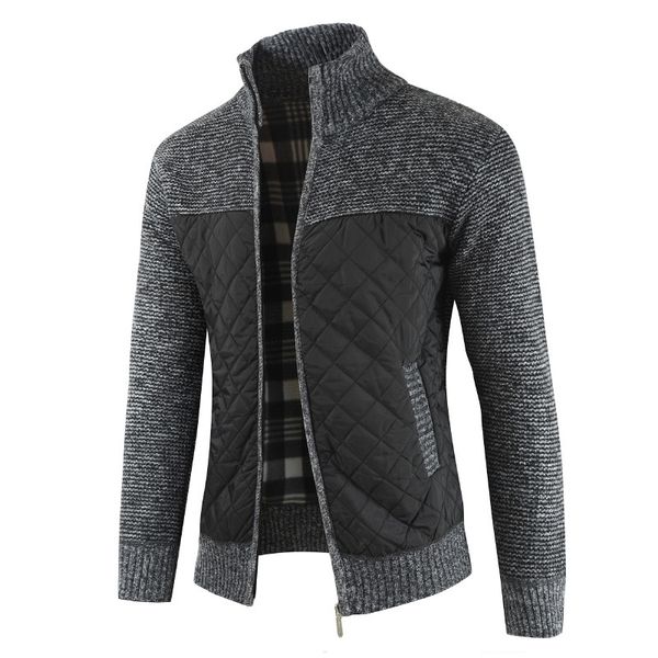 

Autumn Winter Packwork Jacket Men's Zipper Cardigan Coat Fashion Sweatshirt Jacket Tops Casual Outwear 2018 male boy High Quality