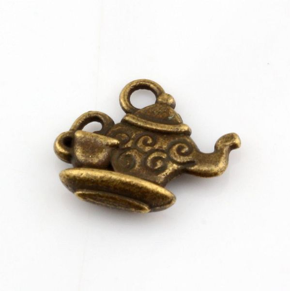 

жарко ! 200pcs античный бронзовый сплав цинка чайника шарма подвески 13,5 x15mm diy ювелирных изделий, Bronze;silver