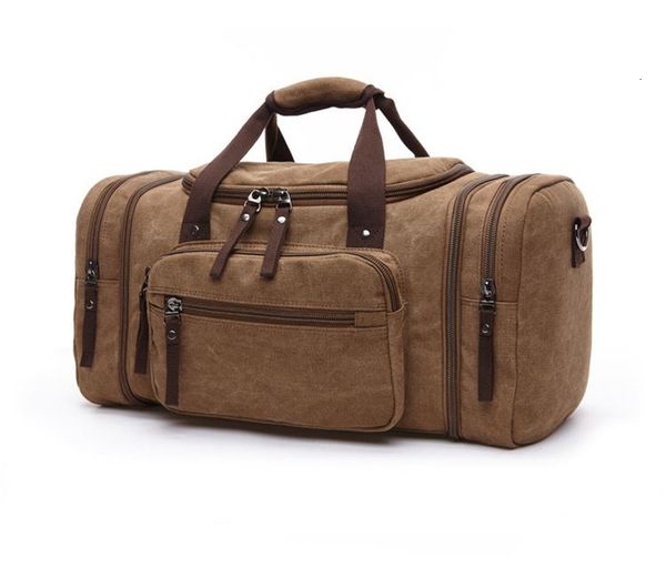 

large capacity men hand luggage travel duffle bags canvas travel bags weekend shoulder bags multifunctional overnight duffel bag