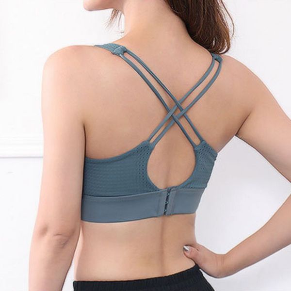 

women sports bras for fitness push up cross straps yoga running gym sports underwear crop bras, White;black