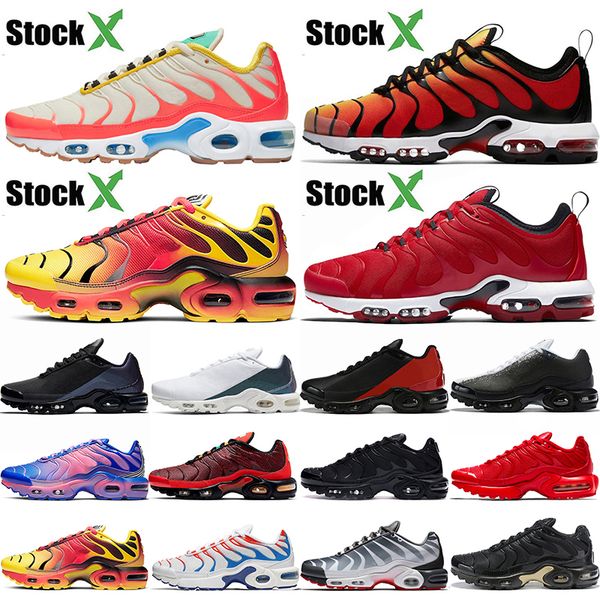 

2020 new arrival mens women running shoes vibrant tropical cushions vapoma tn plus tiger university red fade chorome sport designer sneakers