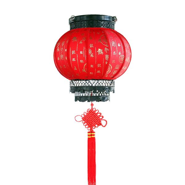 Lanterna solare antica cinese delle lanterne rosse di festival di primavera 1PC