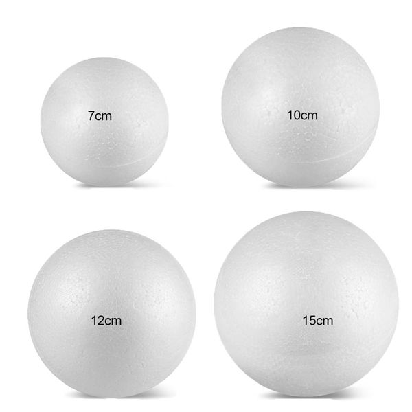 

5/10pcs white foam balls craft foam balls polystyrene diy art christmas ornaments decoration school projects science modeling