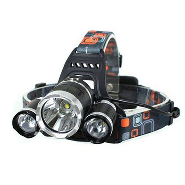 

открытый lw-5000 3 * led 10w 3-mode 5000lm белый свет фар черный