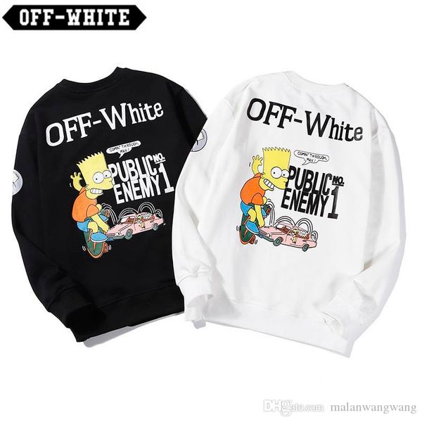 

704# autumn and winter new digital direct injection process 360 grams cotton round neck sweater black white m-xxl